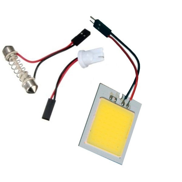 Trade Shop - Pannello Led Cob Chip Luce Cortesia Interno Auto Adattatore  T10 24 Led