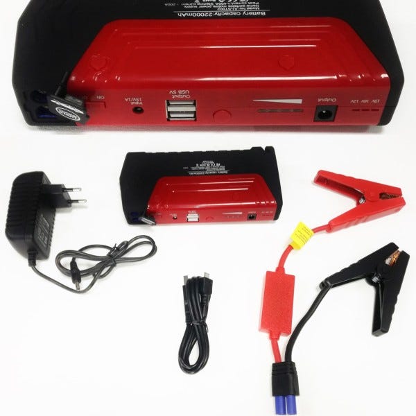 Starter Avviatore batteria auto moto emergenza power bank portatile 12v