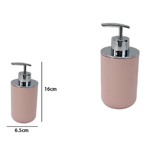 Trade Shop - Dispenser Porta Sapone Liquido Rosa Silver Per