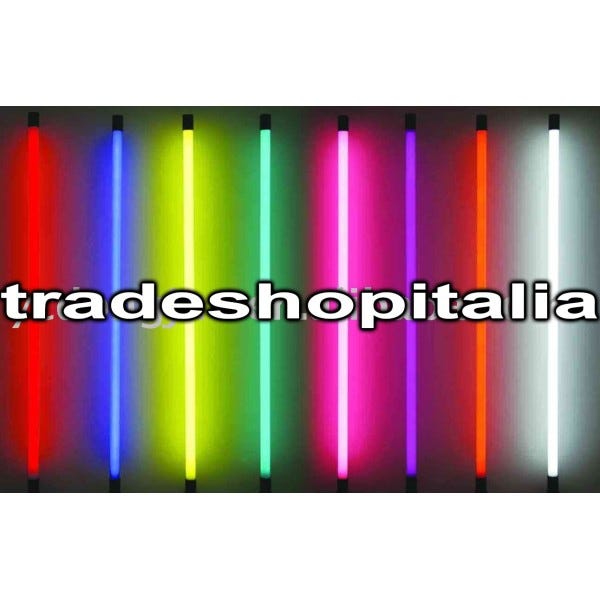 Trade Shop - Tubo Neon Led Colorato T8 60/120/150 Cm 9w/18w22w Verde Rosso  Blu Senza Supporto Blu 120 Cm 