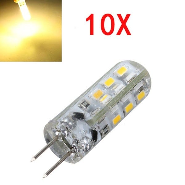 Trade Shop - Lampadine A Led Lampade Attacco G4 Smd 3014 Dc 12v Super  Luminose Per Lampadari Bianco Caldo-3 Watt
