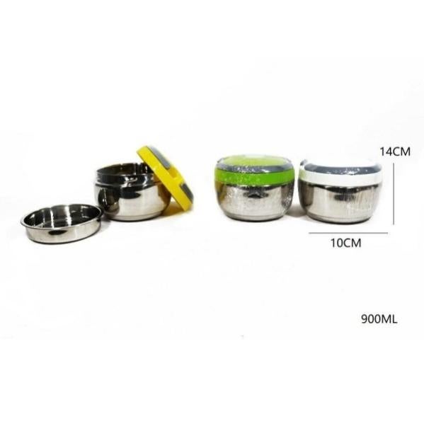 Trade Shop - Portavivande Ermetico 900ml Contenitore Inox Abs Contenitore Porta Pranzo | Leroy