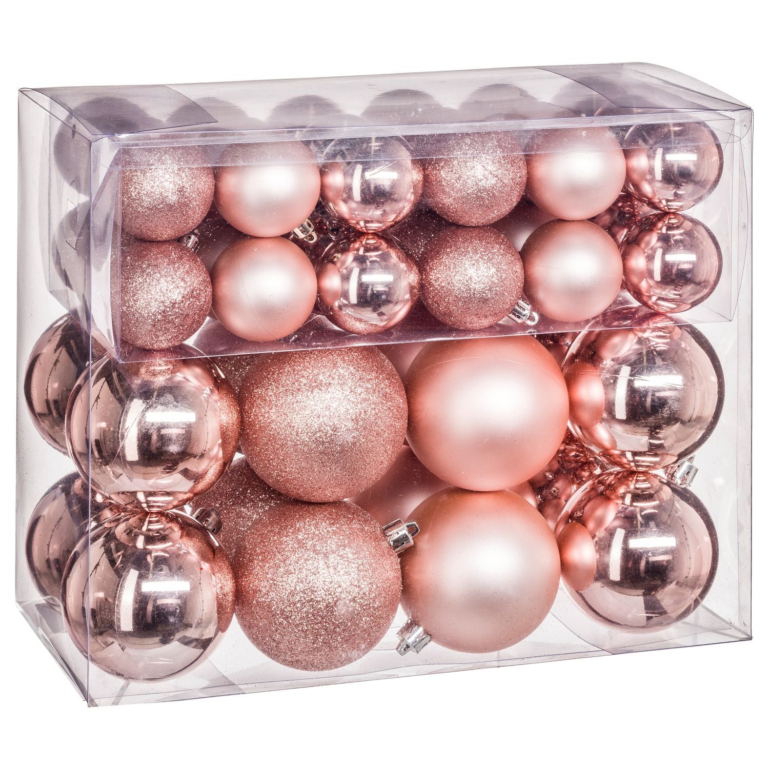 Kit Décoration pour sapin de Noël 52 Pièces Rose Leroy Merlin