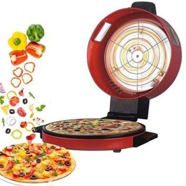 Trade Shop - Forno Cuoci Pizza Elettrico Cucina 2 In 1 Fornetto Doppia  Cottura 1800watt 30cm
