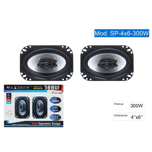 Trade Shop - Coppia Di Casse Per Auto Altoparlanti Speaker Woofer