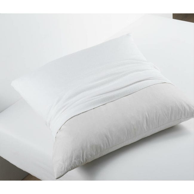 Lot de 24 oreillers 60x60 cm blanc 100% coton et fibres polyester