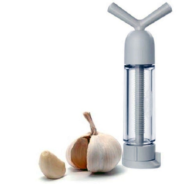 Trade Shop - Pressa Trita Aglio Machine Cipolla A Torchietto Contenitore  Sminuzza Garlic