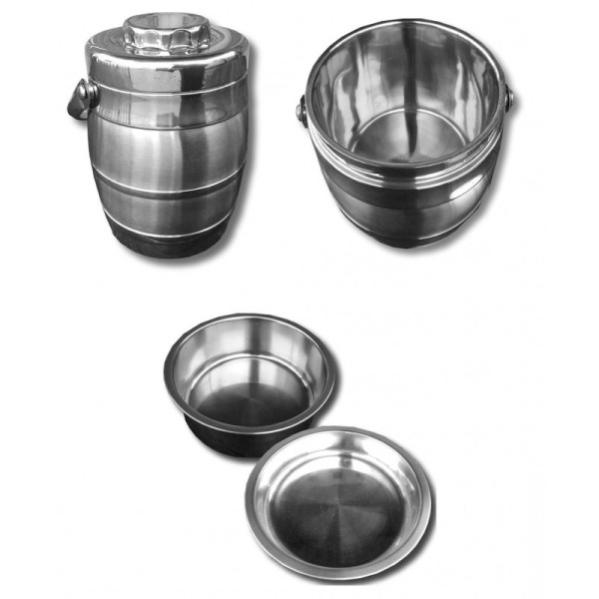 DOCBLACK Portapranzo In Acciaio Inox A Doppio Livello 1.5L - Contenitore Ermetico Con Maniglia E Valvola Di Ventilazione, Argento - 5
