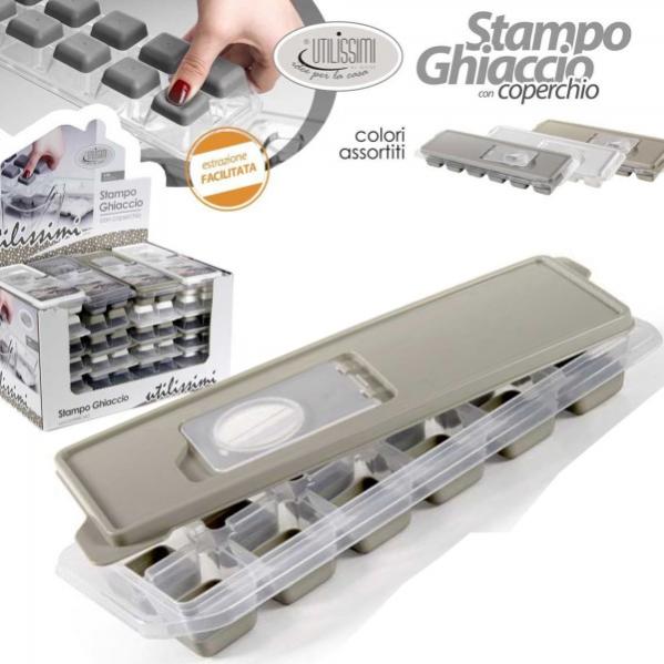 Vassoio Per Cubetti Di Ghiaccio Grandi Con Coperchio - 2 Pezzi - Stampi In Silicone Per Cubetti 5 Cm - Per Whisky E Cocktail - 3
