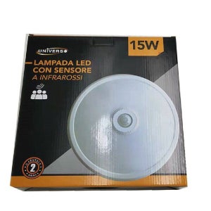 Plafoniera A Led con Sensore di Movimento a Microonde 4000K 12W IP65 Anche  Esterno Diametro 270mm SKU-821 - Expo Light s.r.l.