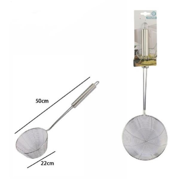 TOPZEA Colino Per Pasta In Acciaio Inox Con Manico In Legno - Ragno Per Cucina