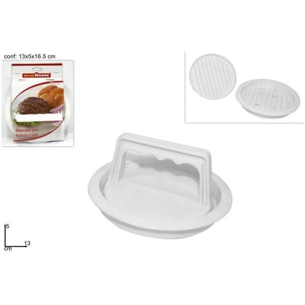 Trade Shop - Stampo Per Hamburger Pressa Carne In Plastica Macinata Manuale  Cucina