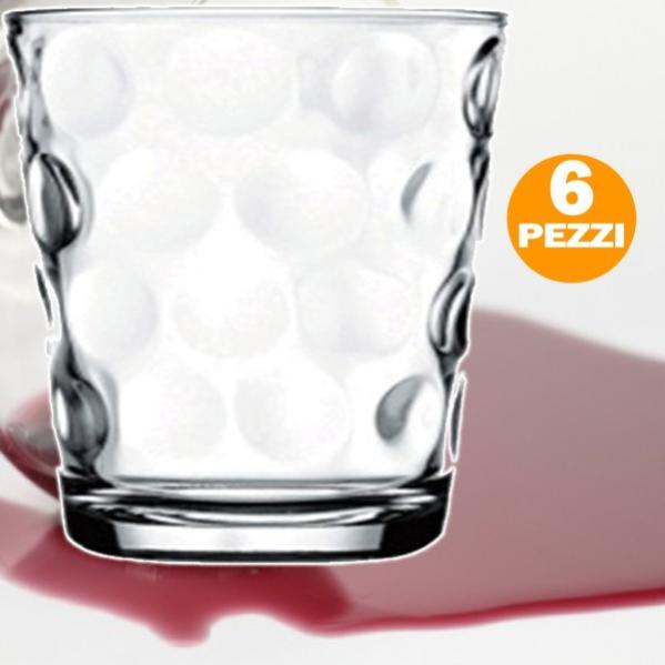 Galileo Set 6 bicchieri acqua 325 ml in vetro, Roma