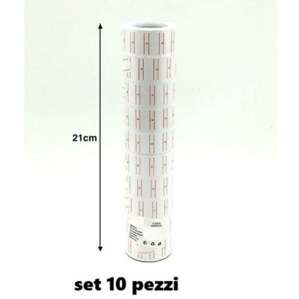 Trade Shop - 100 Rotoli Etichette Adesive Per Macchina Prezzatrice Negozio  Ufficio Prezzi