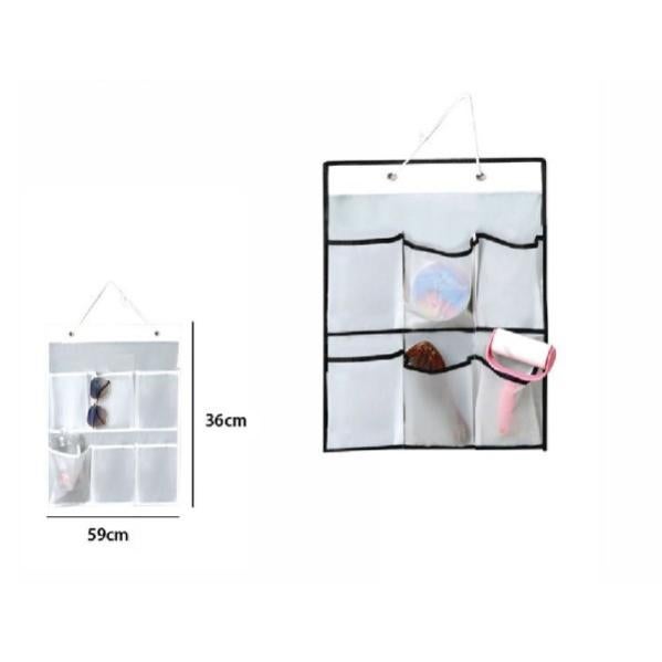 Set Di 3 Cesti Appesi In Corda Di Cotone Con Gancio – Organizer A Muro 110x38 Cm Per Bagno, Cucina, Soggiorno, Giallo