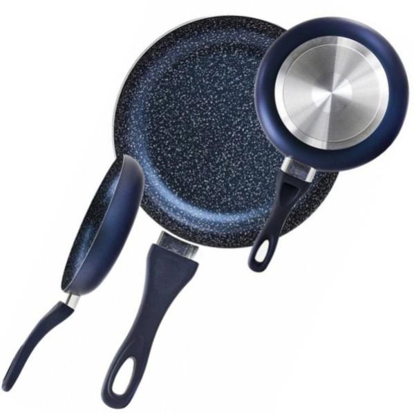 Set Padelle Barazzoni Granitica Extra Induction - 3 Pezzi (20/24/28 Cm), Alluminio Spesso, Rivestimento Antiaderente, Made In Italy - Foto 2