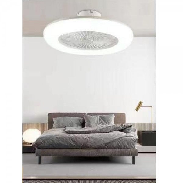 Trade Shop - Plafoniera Moderna Led A Soffitto Ventilatore Luce