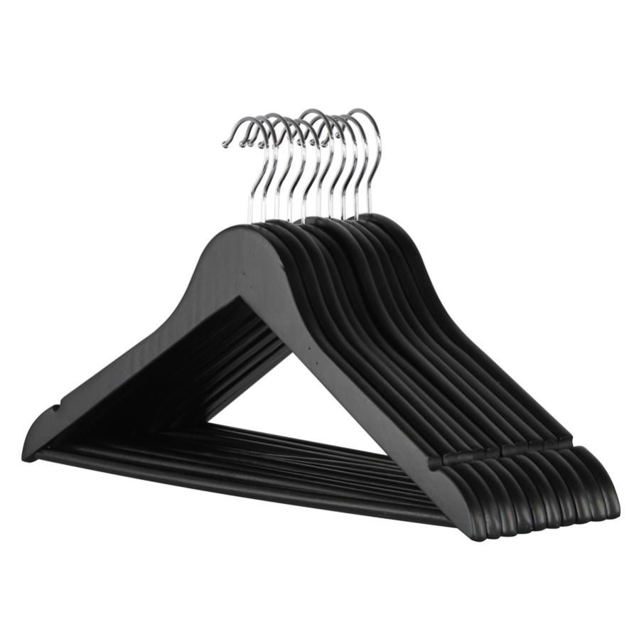 Set Di 10 Grucce Appendini In Plastica – Modello Daphne – Colore Nero