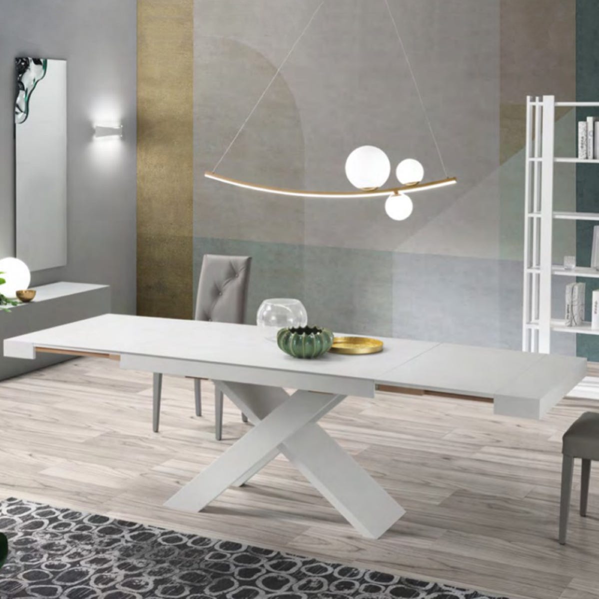 Tavolo Sala Da Pranzo Allungabile 260 Cm In Laminato KARMA Bianco Tavolo Sala Da Pranzo Allungabile 260 Cm In Laminato KARMA Bianco
