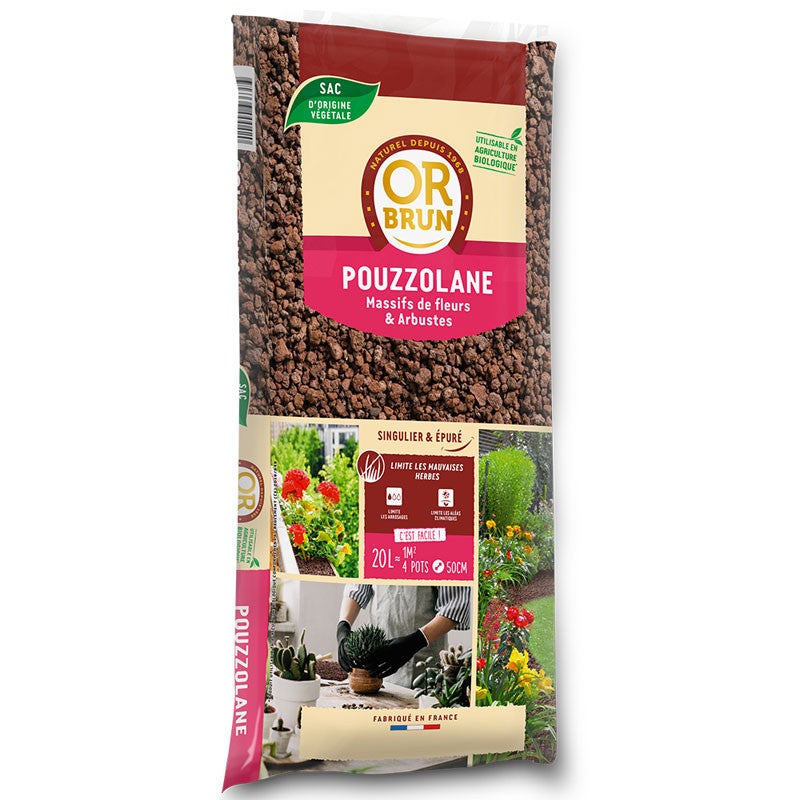 Pouzzolane - Teragile - 7/15 - 25 L - Utilisable en agriculture bio Teragile