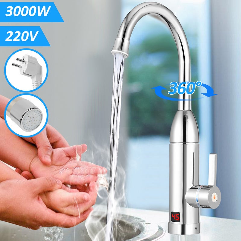 Robinet Chauffe eau Instantané Electrique 3kW pour un Lave-mains, Vaisselle  Mais Pas pour une Douche Bien Chaude