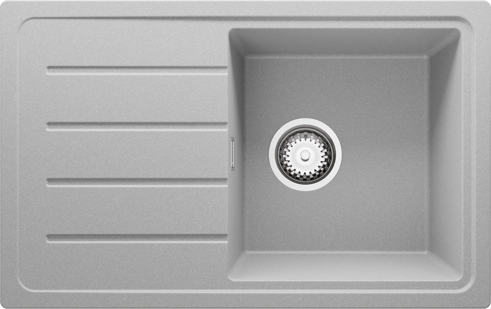 Lavello Cucina In Granito Nero 45x44 Cm - 1 Vasca Con Sifone E Set Drenaggio - Foto 4