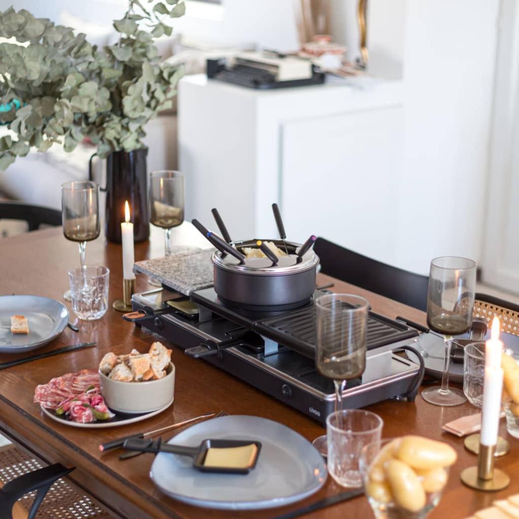 Livoo Set de fondue y raclette para 12 personas 1650 W Leroy Merlin