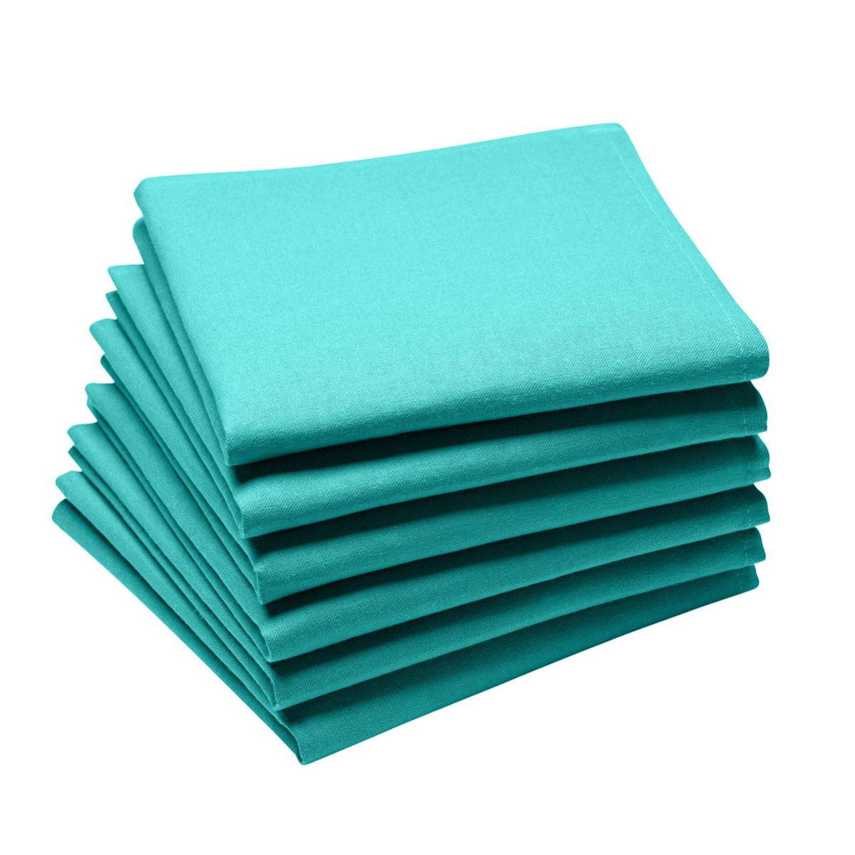 Lot De 6 Serviettes De Table Coton 50x50cm - Blanc - Qualité Hôtelière - Réutilisables - Maison, Mariages, Restaurants