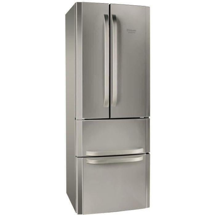 HOTPOINT E4DXC1 - Frigorifero multiporta - 399L (292 + 107) - Freddo  ventilato - L 70cm x H 195,5cm - Argento | Leroy Merlin