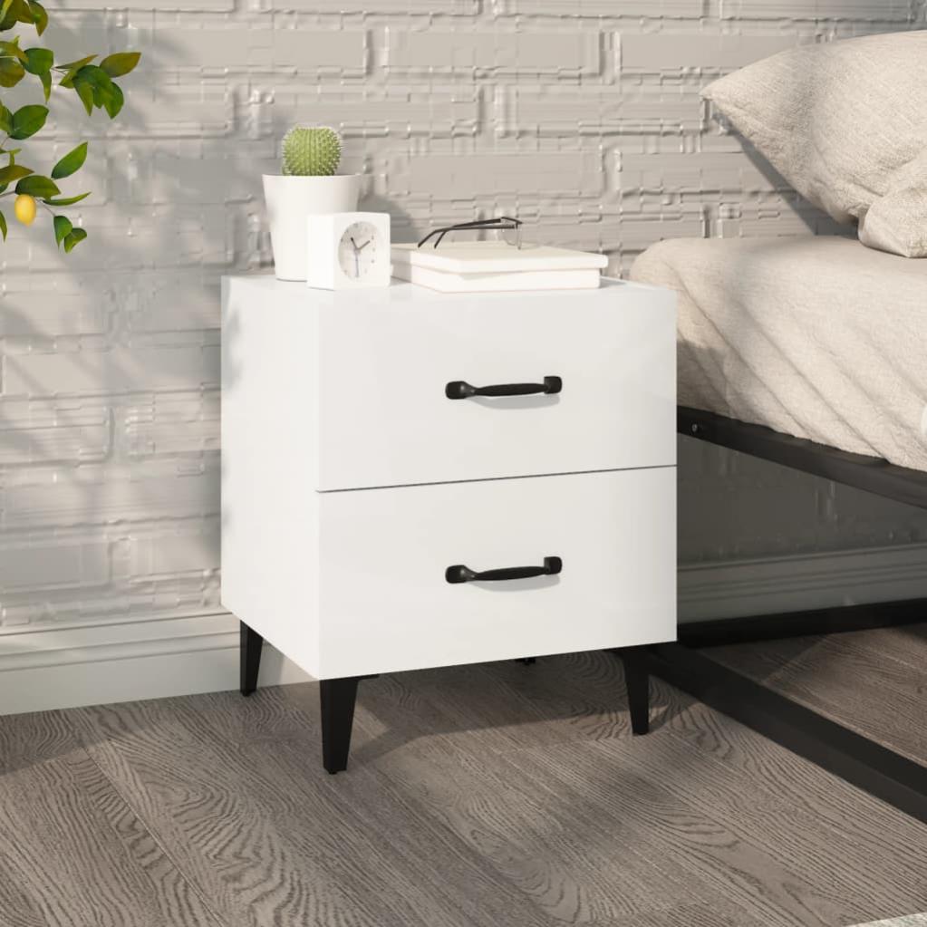 Comodino 3 Cassetti - 45x35x61 Cm, 3 Cassetti, Ribalta, Illuminazione A 16 Colori, Bianco, Per Camera Da Letto O Salotto Comodino Moderno Con Led