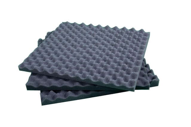 Pannelli Fonoassorbenti Bugnato Correzione Acustica 100x100x3 D25 Grigio antracite