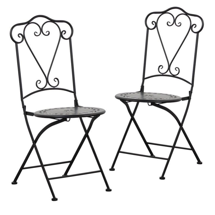 Set Tavolo E Sedie Merano – Country Style Con Mosaico Di Pietre, 2 Posti, In Metallo
