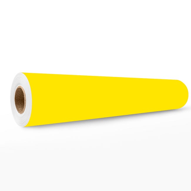 Rouleau de film autocollant couleur jaune mat 152 x 200cm