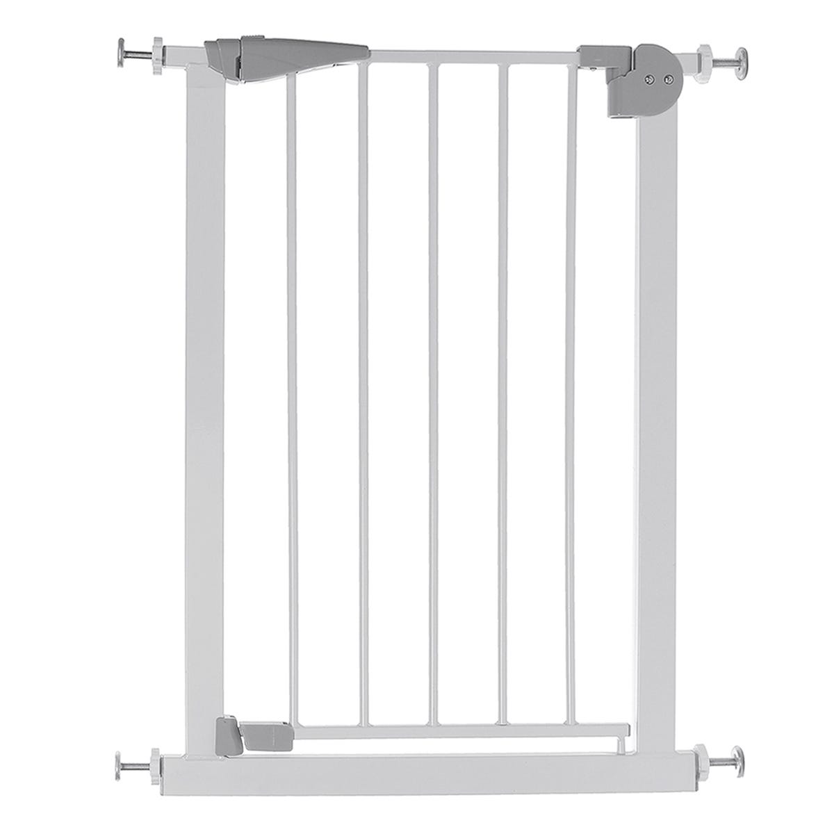Barrera de seguridad extensible Barrera de escalera Cierre fácil para perro  bebé metal H.76.5 cm L.57-64 cm gris