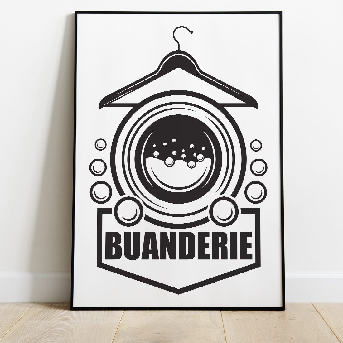 Affiche Buanderie personnalisable - L'Atelier Typodeco