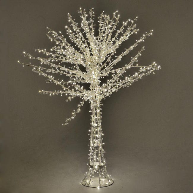 Albero Led Albero led cristallo con 1016 led bianco caldo altezza cm 165h150 ...