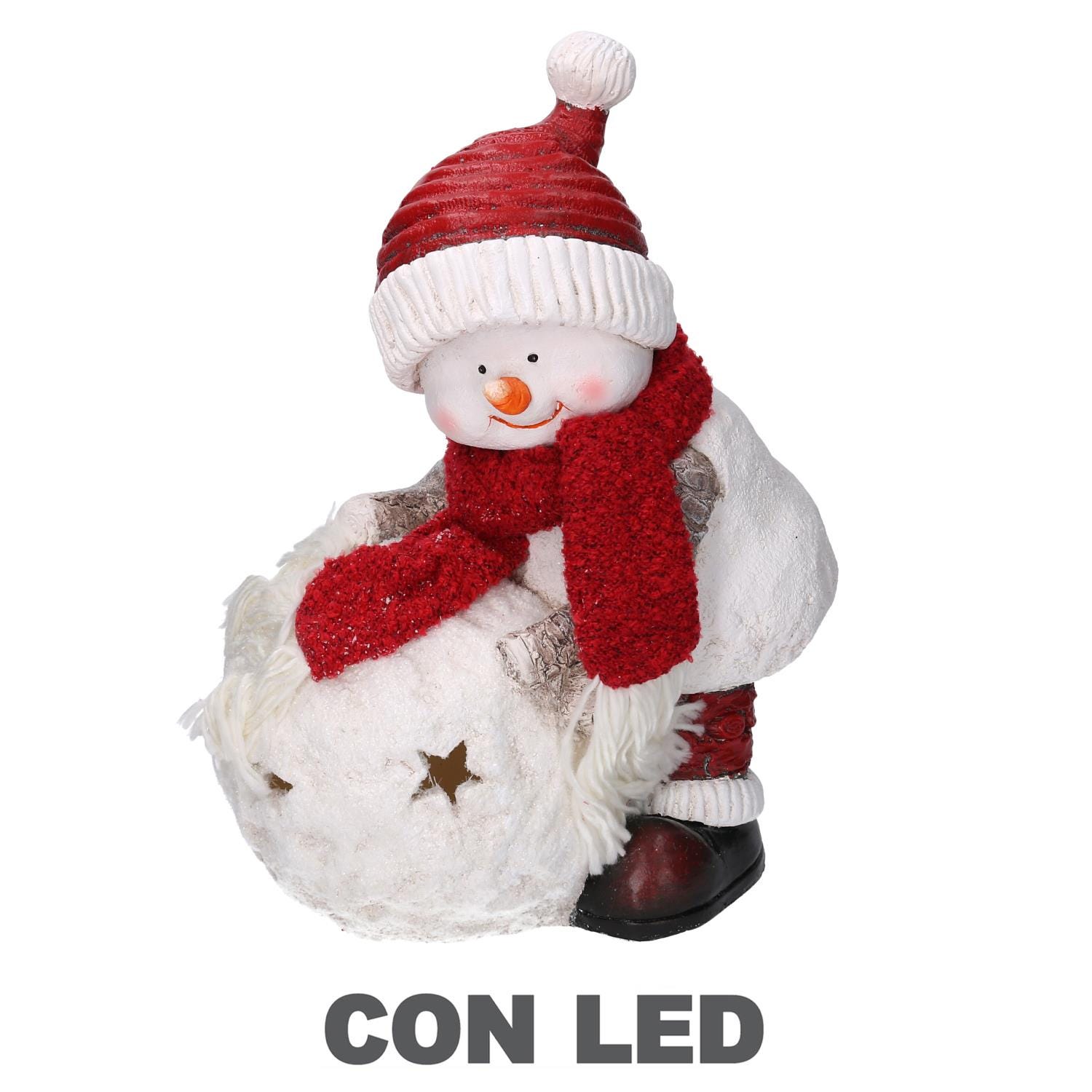 LED Bonhomme de neige lumineux L.5,5 x l.11 x H.11 cm - Jardiland