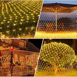 Guirlande lumineuse d'extérieur, Guirlande lumineuse 80 étoiles, 144 LED, 2  m x 1,5 m, rideau
