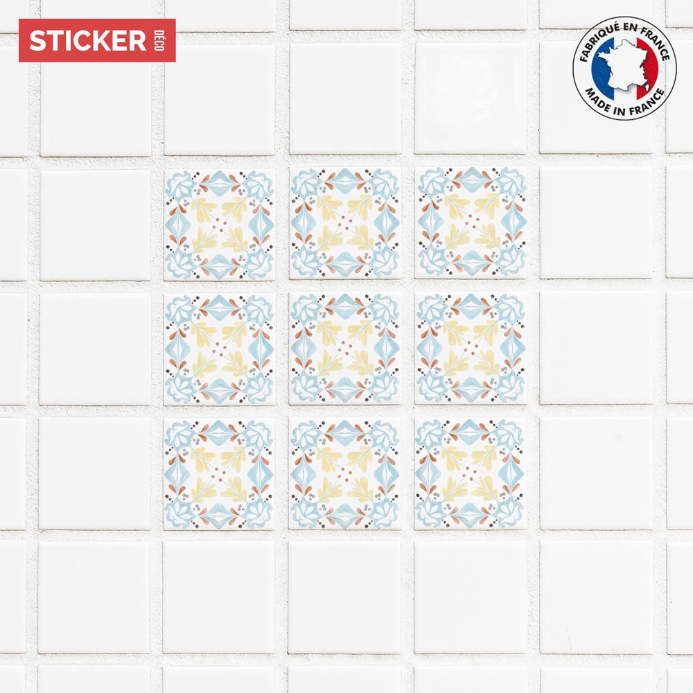 Stickers Carrelage Provence Aquarelle - 20x20cm | 60 Carreaux | Leroy ...