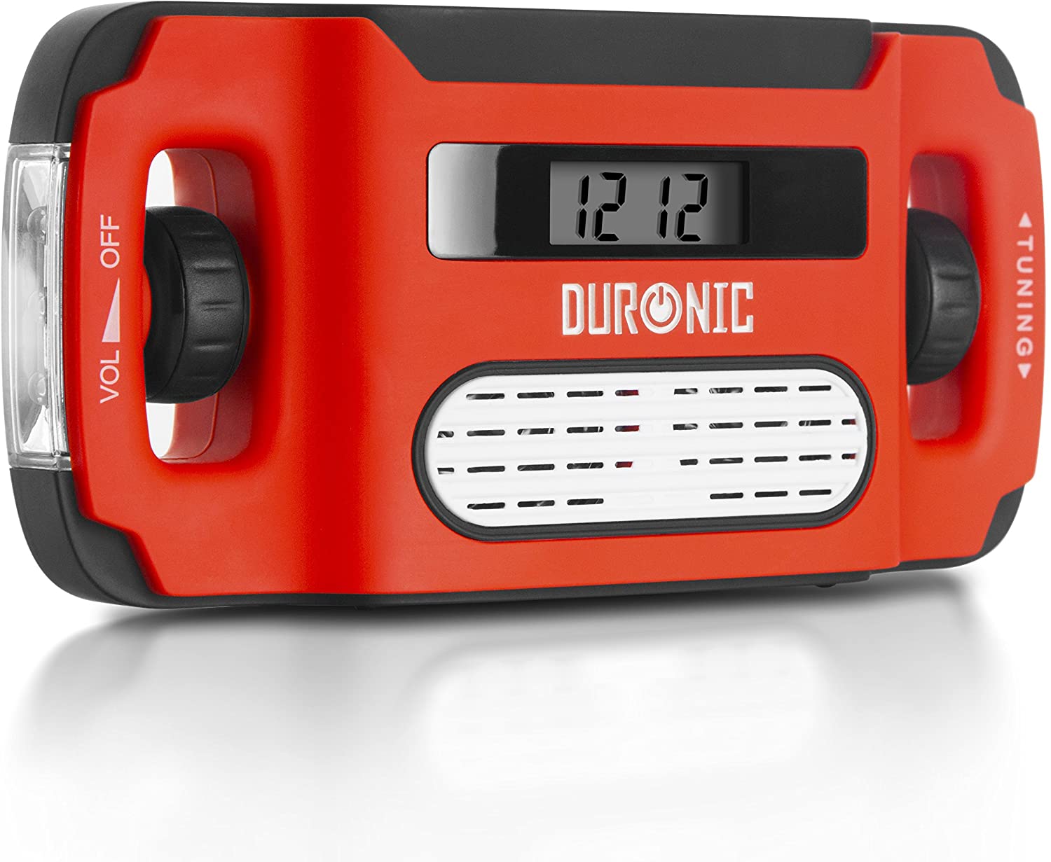 Duronic Apex Radio / Alarme / Lampe Torche / Chargeur USB dynamo