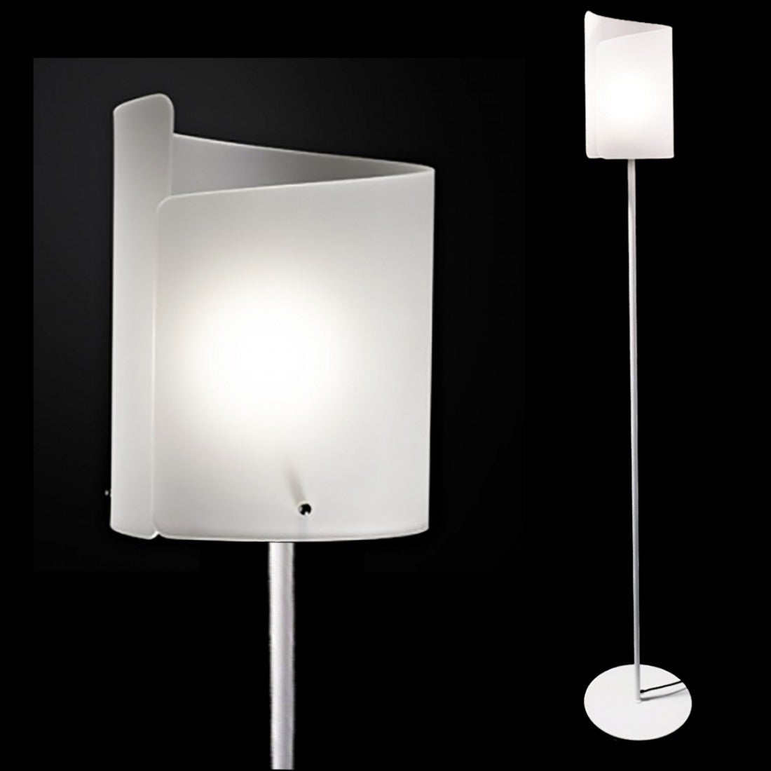 Selene My Way lampada da terra a LED bianca 40x40 H180cm,made in Italy