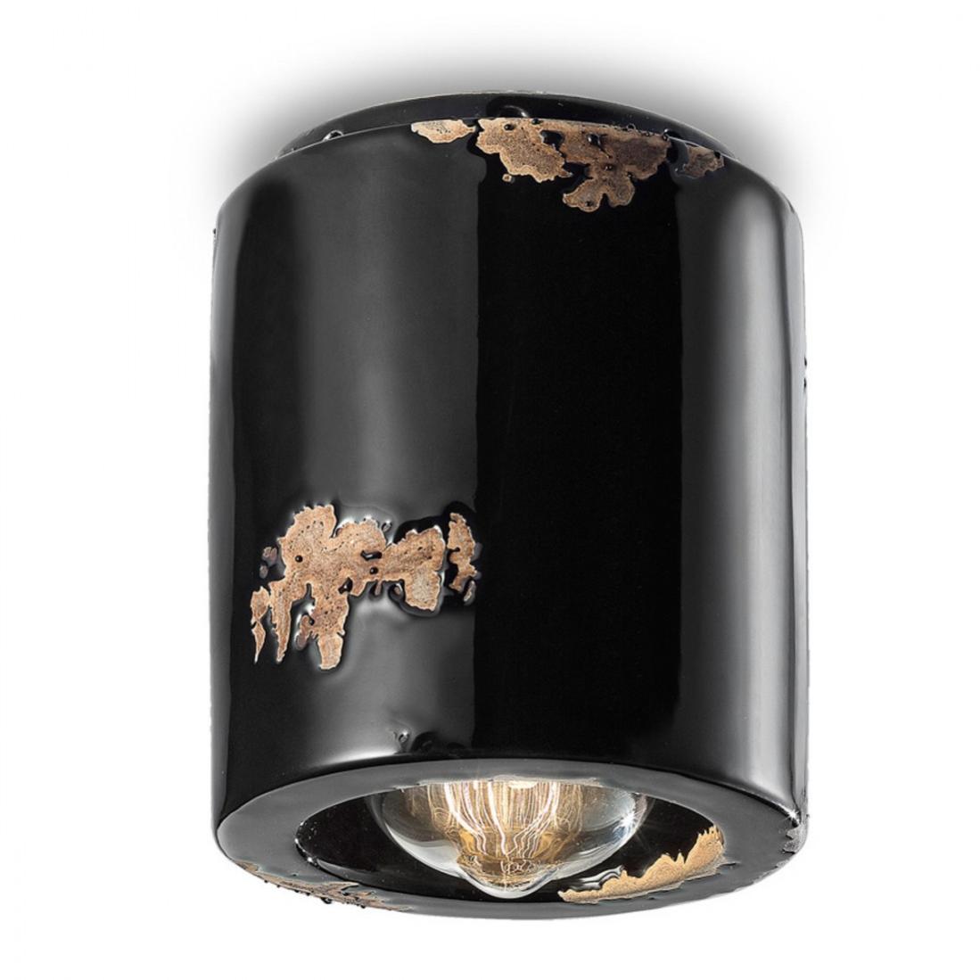 Plafoniera Rustica Ferroluce Retrò Vintage C133 E14 Led Ceramica Lampada Soffitto Ceramica Gesso Dec Vintage Giallo Vig 86140332