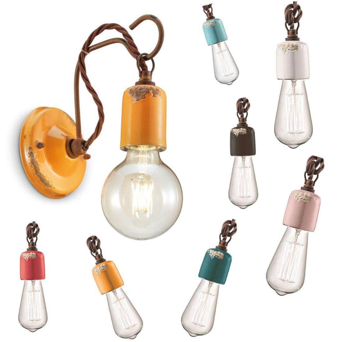 Applique Da Parete Rustica A Torcia – Lampada In Alluminio Industriale Con Paralume In Vetro Smerigliato, Marrone Anticato, Per Interni Ed Esterni, Attacco E27