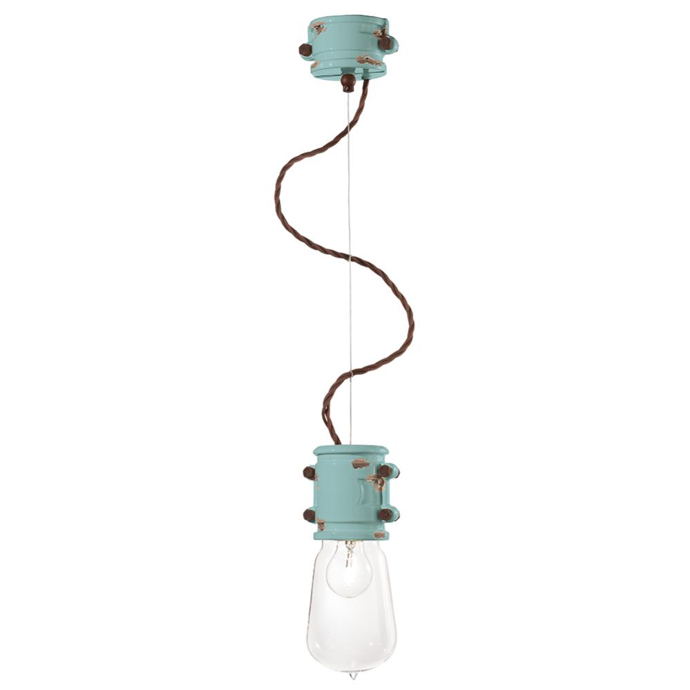 Plafoniera Lampadario Industriale A Sospensione 4 Luci - Stile Vintage Con Tubo Acqua, Metallo Ruggine, E27