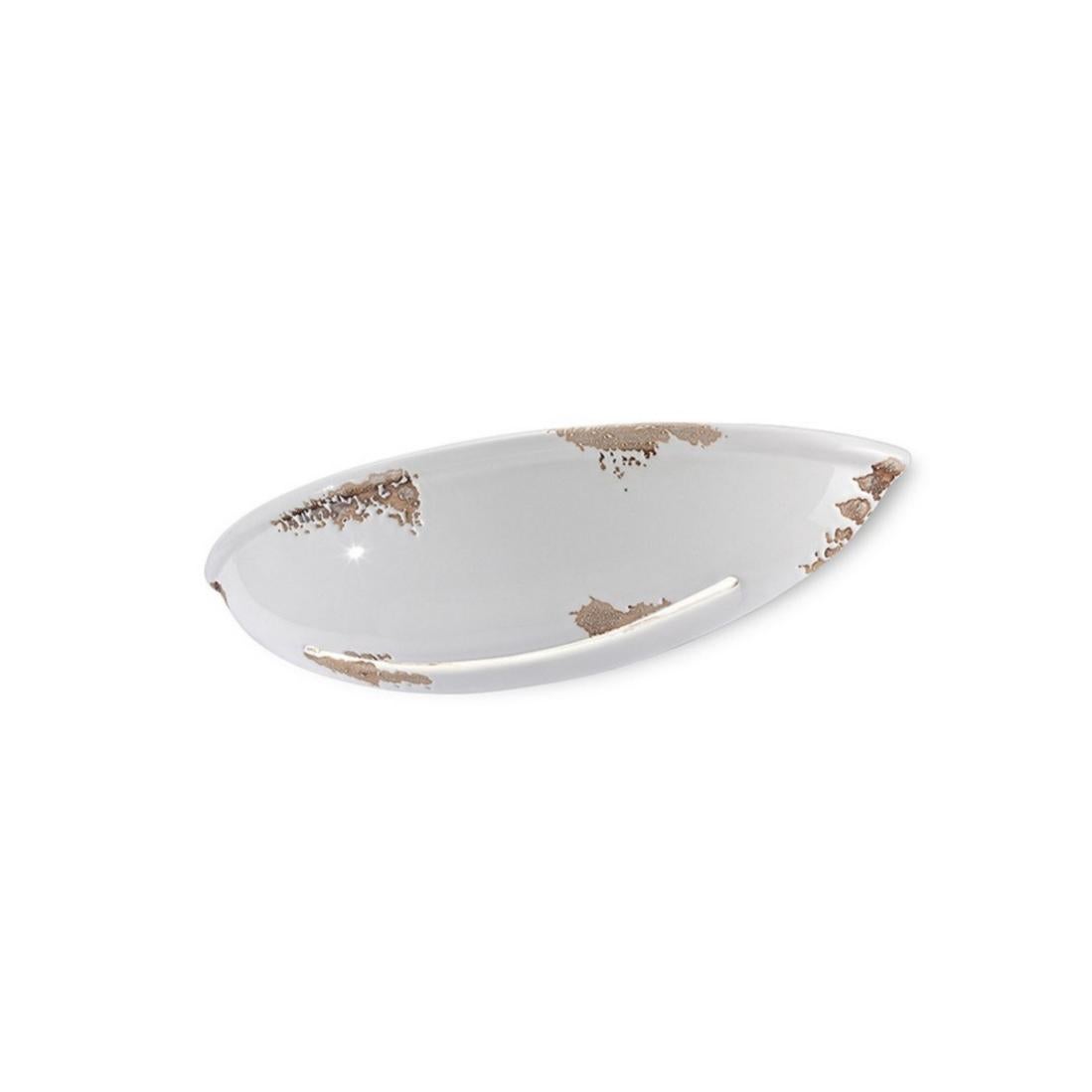 Applique Vintage Vague Vintage Ferro E Ceramica Bianco 1 Luce G9