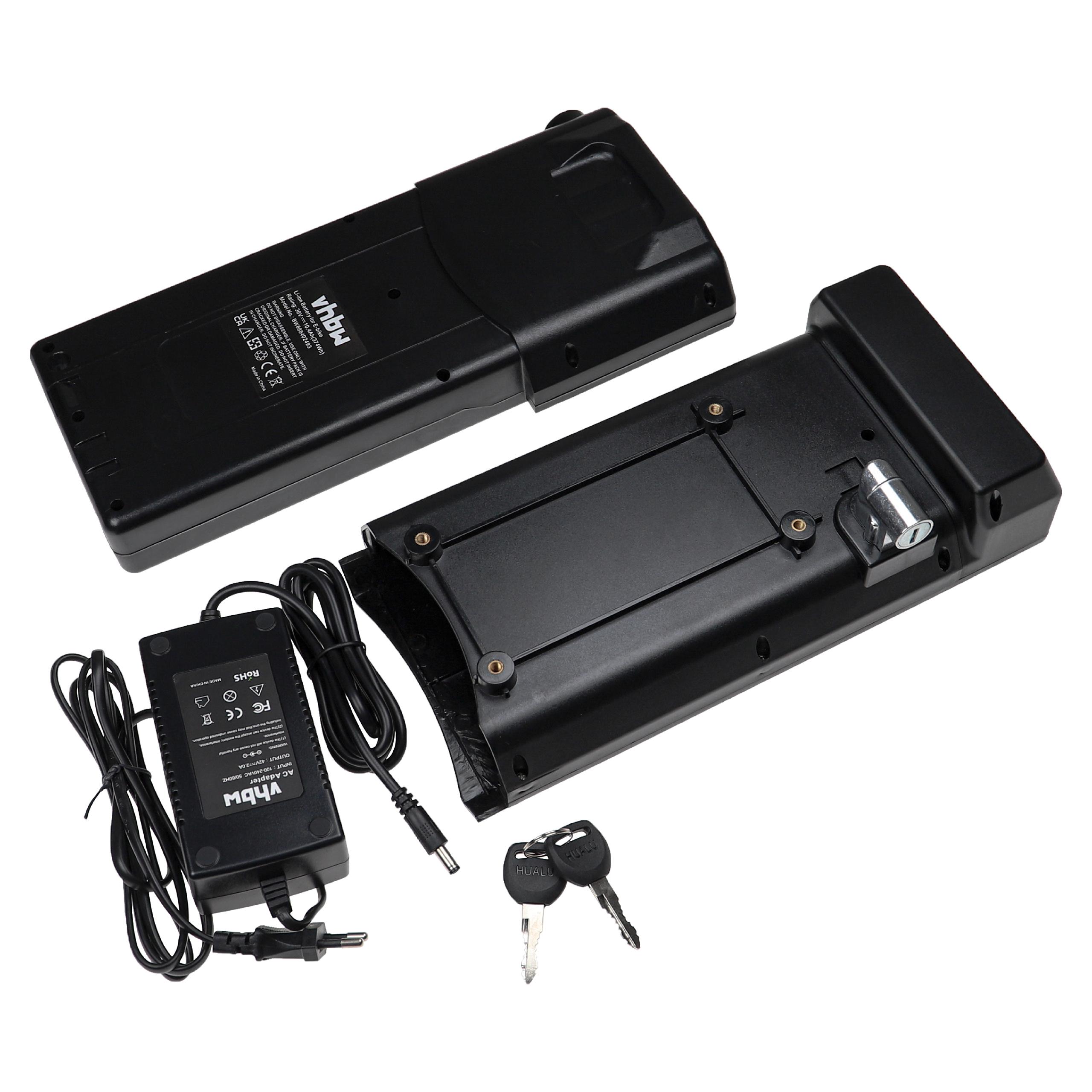 Vhbw batteria compatibile con BBF E-Bike bici elettrica (10,4Ah, 36V,  Li-Ion, nero) + caricatore