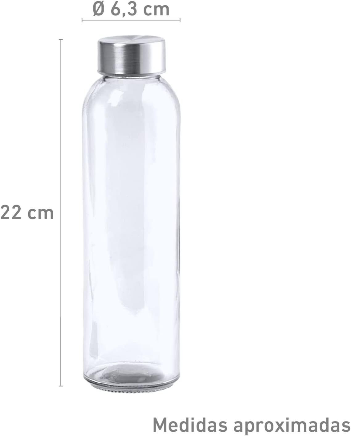 TIENDA EURASIA® 2 Botellas de Cristal 500 ml, Tapon a Rosca de Acero Inoxidable Leroy Merlin