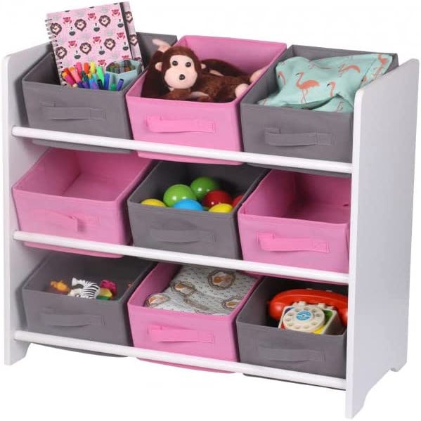 Mueble para guardar juguetes con 9 compartimentos . Tobias