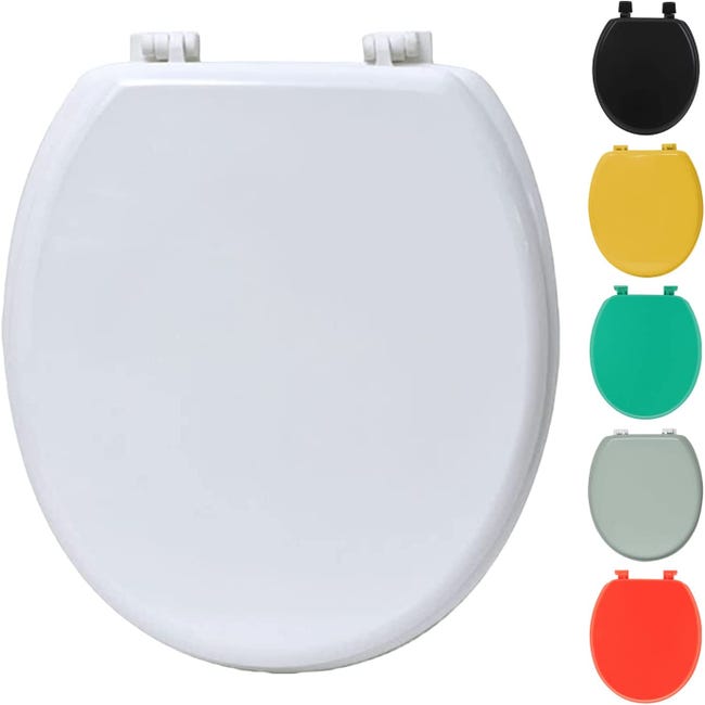 TIENDA EURASIA® Tapa WC Universal, Color Liso, Fabricada en MDF