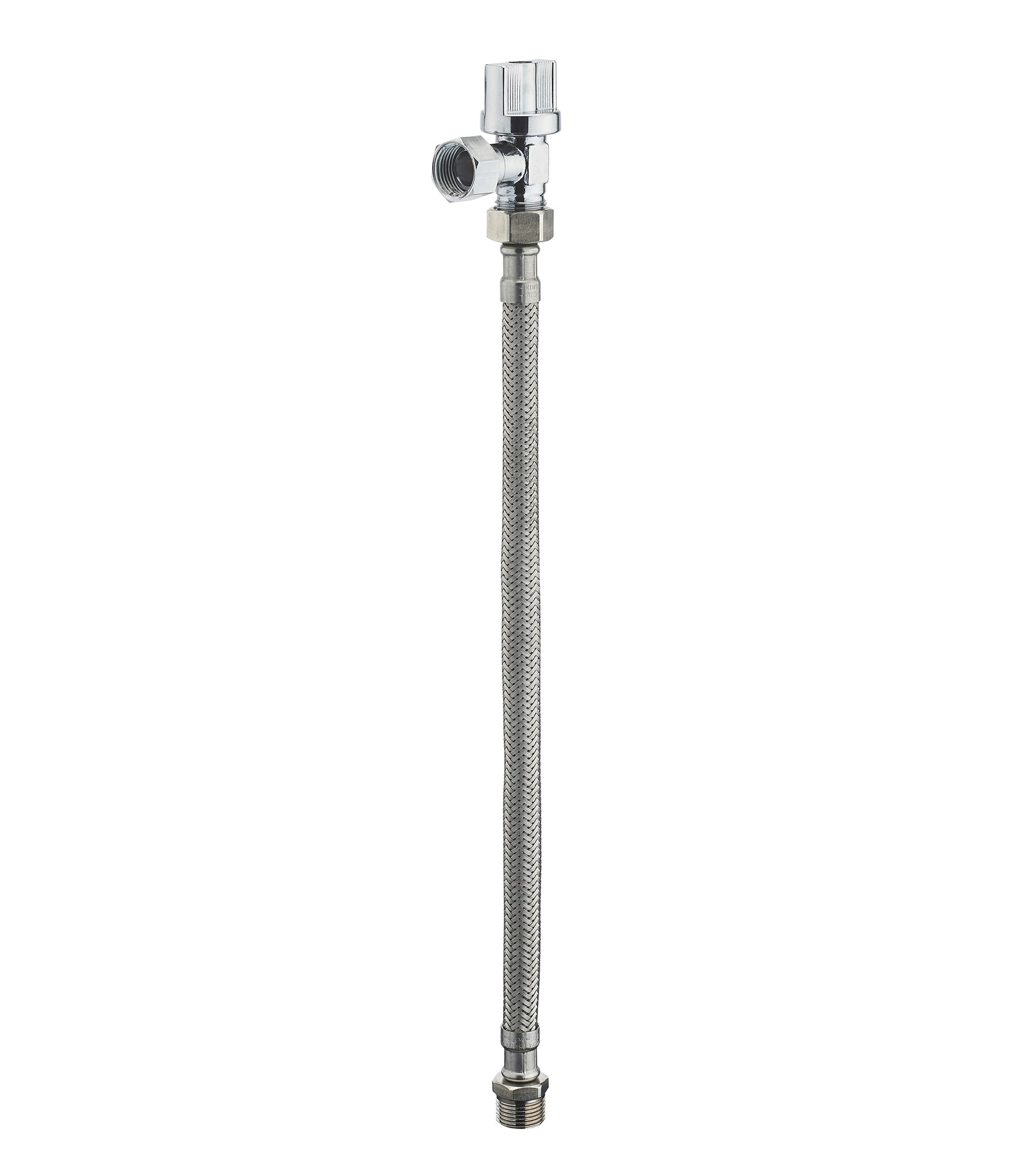 Kit di raccordo per wc con flessibile da 30 cm + rubinetto di arresto 1/4  giro cromato MF3/8 NT